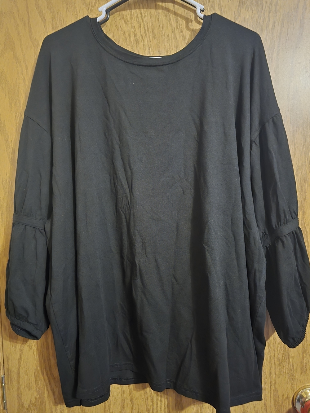 Terra & Sky Black Balloon Sleeve Tunic